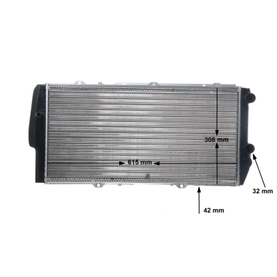 Imagen de MAHLE ORIGINAL CR 404 000S Radiador, refrigeración del motor para vehículos con/sin climatización 615 309 44 Aletas unidas mecánicamente