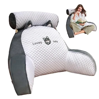 Imagen de Cojin Lectura para Cama, Silla, Almohadas Linda de Seda Hielo Almohada La Espalda