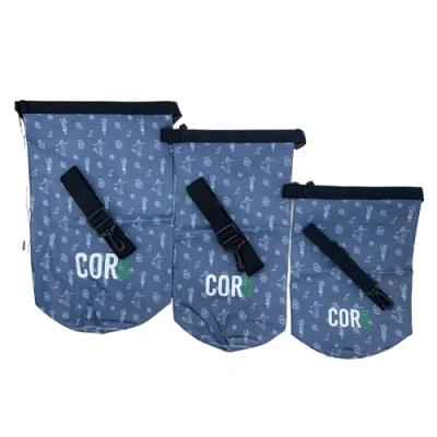 Imagen de COR Surf Bolsa de Impermeable e insumergible la Enrollable Mantiene el Equipo seco para piragüismo, Rafting, Vela, natación, Pesca, Senderismo, Camping o IR a Playa (Hawaiano 3Pack)