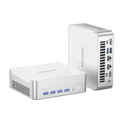 Imagen de GEEKOM XT1 Mega AI Mini PC, Procesador Intel Ultra U5 125H de 14ª generación (14K/18T, hasta 4,5 GHz), 32 GB RAM DDR5, 1 TB SSD, PC sobremesa Windows 11 Pro, WiFi 7/BT 5.4/2.5G LAN/USB4.0/8K