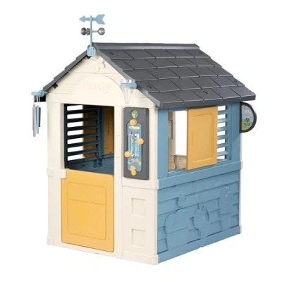 Imagen de Smoby Casa 4 Estaciones para Aprender sobre Las Estaciones, Carillón de Viento, Veleta, Pluviómetro y Tablero Didáctico, A Partir 2 años, Medidas: 102,7 x 121,8 143,4 cm (7600810731)