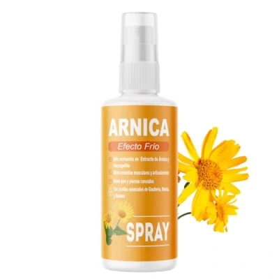 Imagen de QKnatur ARNICA Spray Con extracto de Garra del diablo (Harpagofito) 100ml. Efecto frío. Dolor muscular, espalda, rodillas, contracturas. aceites esenciales Gaulteria, Menta y Romero