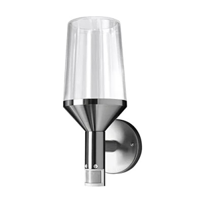 Imagen de LEDVANCE LED Wandleuchte mit SENSOR für E27 Leuchtmittel, Design Leuchte in Kelchoptik Außen, Edelstahl, ENDURA CLASSIC CALICE WALL