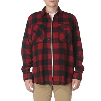 Imagen de Wrangler Authentics Camiseta de manga larga para hombre Rojo Small