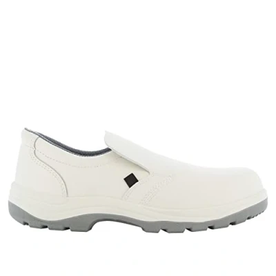 Imagen de Safety JOGGER Zueco Steel Toe S2 X0500 Zapato de Trabajo Profesional para Hombre o Mujer en Piel, sin Cordones, Ideal la Cocina Industria alimentaria, Blanco, 36 EU