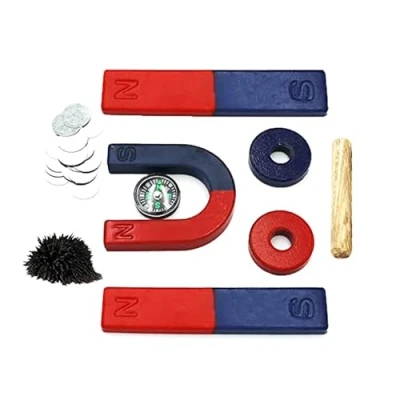Imagen de Kit de Imanes Ciencias Físicas para la Educación Herramientas Experimentos Científicos Iincluyendo Barra/Ring/Herradura/Compás