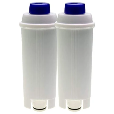 Imagen de 2 filtros de agua compatibles con cafeteras automáticas DeLonghi Autentica ECAM23 Dedica Dinamica Eletta ESAM6720 Maestosa Perfecta PrimaDonna Magnifica S, equivalente a DLSC002 (14465)