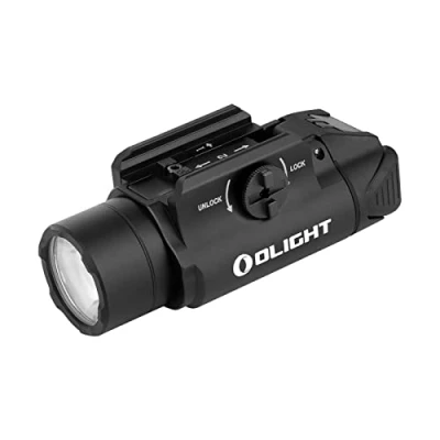 Imagen de OLIGHT PL 3R Valkyrie Linterna Táctica con Riel Ajustable Doble Potente para Caza Investigación y Exteriores Utilizada (Negro)