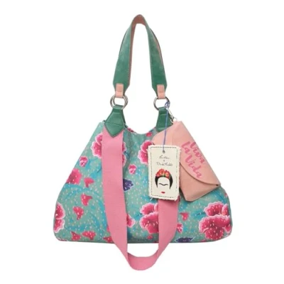Imagen de Fritzi aus Preussen X Frida Kahlo Izzy Medium Canvas Flower Green, Shopper Mujeres, Flor Verde