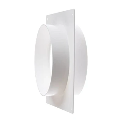 Imagen de Ø 125mm Brida de Pared sin Válvula Reflujo, Conector PVC para Tubos Redondos Ventilación