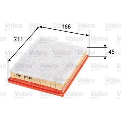 Imagen de VALEO 585055 filtro de aire 45 165 210 Cartucho filtrante con previo OPEL: Corsa B Hatchback, Tigra Coupé, Combo Furgón