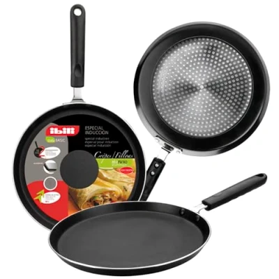 Imagen de IBILI Sarten de crepes indubasic, 28 cms, Aluminio, Antiadherente, Apto para induccion