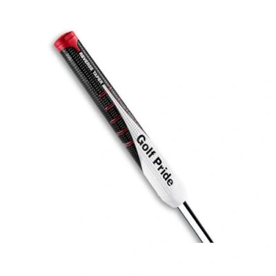 Imagen de *NUEVO* Golf Pride 2024 Agarre de putter redondo cónico inverso mediano Colección golpes mejorada, suave y pegajoso, tracción superior, 63 g, 0.580 Negro clásico/blanco/rojo