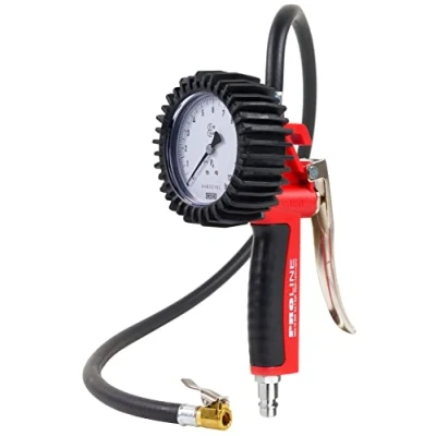 Imagen de GAV Inflador Ruedas Coche con Manometro Presion Neumaticos Profesional WIKA 80mm para Compresor Aire Certificado