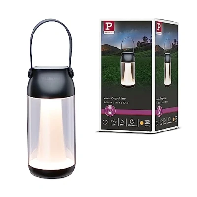 Imagen de Paulmann 94267 luminaria con batería LED Mobile, sobremesa Cupulino red. incl. 1x1,3 W, reg., trans., antracita, plástico, sin cable, 3000 K
