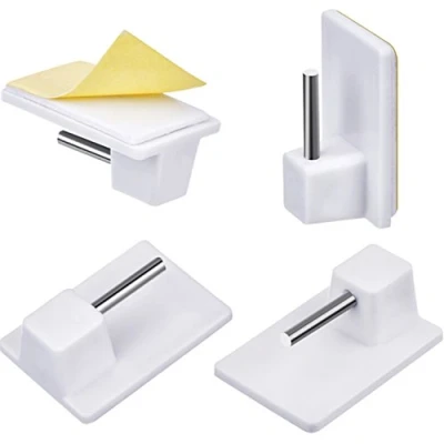 Imagen de Ganchos Autoadhesivos para Varillas de Cortina Red, 20 Piezas, Blanco