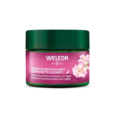 Imagen de Weleda Crema de Noche Alisante Rosa Mosqueta y Té Blanco, Reduce Líneas Expresión Arrugas, Refuerza la Barrera Cutánea, Fórmula No Comedogénica Dermatológicamente Testada 40 ml