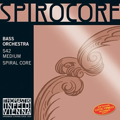 Imagen de Thomastik cuerda para Contrabajo 4/4 Spirocore Sol núcleo flexible en espiral, entorchado cromo, afinación orquesta, medio