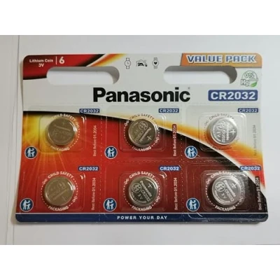 Imagen de Panasonic Blister 6 Pilas Litio Botón CR2032