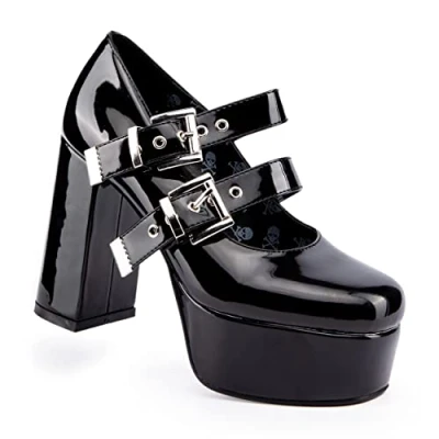 Imagen de LAMODA My Collection, Zapato Corto Mujer, Patente Negra, 38 EU