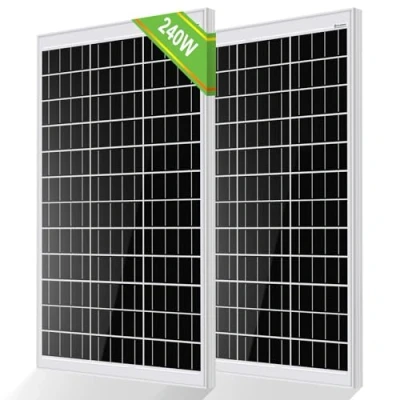 Imagen de ECO WORTHY Panel solar monocristalino de 240 W, 12 V, 2 módulos solares 120 ideal para cargar baterías caravanas, jardines, barcos y techo la casa