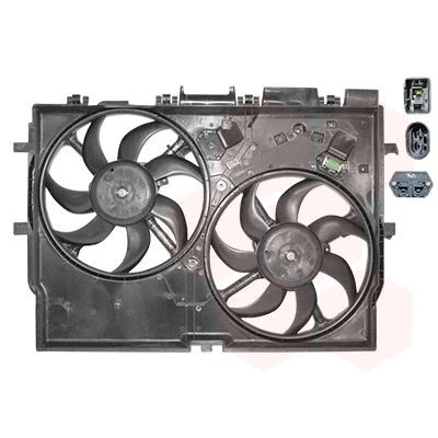 Imagen de VAN WEZEL 1651750 Ventilador de radiador 390 12 300/400 con bastidor (armazón) electromotor FIAT: Ducato III Furgón, Bus