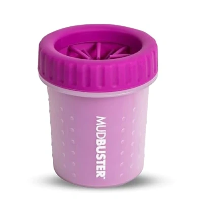 Imagen de Dexas MudBuster Limpiador portátil para patas de perro, tamaño pequeño, color fucsia