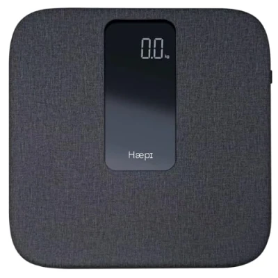 Imagen de Haepi Báscula electrónica de lino ultra suave con gran bandeja, pantalla, superficie muy suave, diseño y precisión, capacidad máxima 180 kg. Pilas incluidas