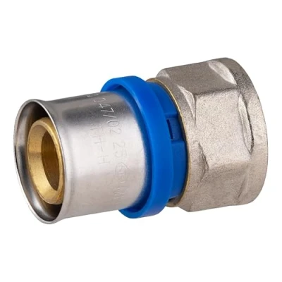 Imagen de Racor recto multicapa hembra Ø25 3/4 para prensar Conexión resistente y duradera Ideal instalaciones de fontanería Fácil instalar ajuste seguro QUICK PLOMBERIE