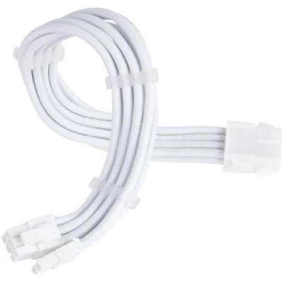 Imagen de Silverstone SST PP07E PCI8W V2 Cables de extensión Fuente alimentación súper Flexibles, 1 x PCIe 8pin (6+2), Blanco