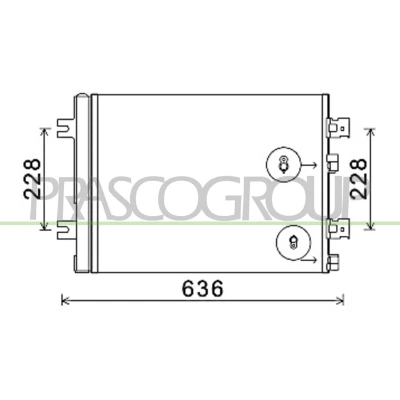 Imagen de PRASCO DA220C004 Condensador con secador 15 10 Aluminio 520 R 134 a DACIA: Duster SUV, Sandero I, Logan I Berlina