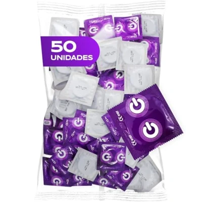 Imagen de ON) Condones XX Large I 57 mm de ancho Paquete 50 premium extra grandes con lubricante silicona Grosor pared delgado 0,07 veganos para hombres