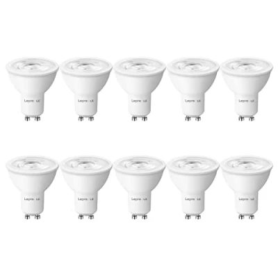 Imagen de Lepro Bombilla LED GU10, 4W 345 lúmen, GU10 Blanco Cálido 2700K, Lámpara Ángulo de Haz 38, Bombillas Ahorro Energía Reemplaza Halógenas 50W, Paquete 10