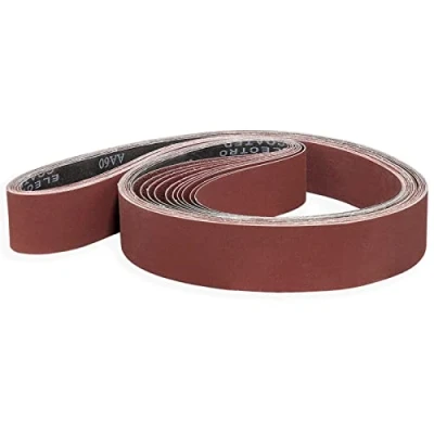 Imagen de Sruhrak Bandas de Lija 50 X 2000mm 2 60/80/120/240/400 Granos Lijado Correas para Pulir y Desoxidar, Mejor Madera Pintura (10 UNIDADES)