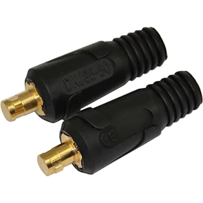 Imagen de RIVERWELD TIG Conector de panel cable soldadura enchufe y Dinse Dinze ajuste rápido 315 Amp DKJ35 50 2 unidades