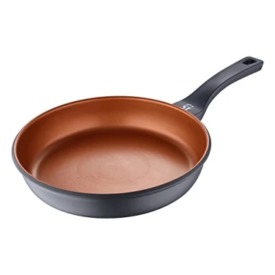 Imagen de San Ignacio Bronze Sartén Antiadherente de 28 cm Fabricada Con Aluminio Fundido Distribución Eficiente del Calor Mango Soft Touch Apta para Todo Tipo Cocinas
