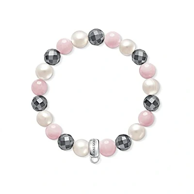Imagen de Thomas Sabo Pulsera con dijes Rosa/Blanco/Gris Plata de ley 925 X0188 581 7 M