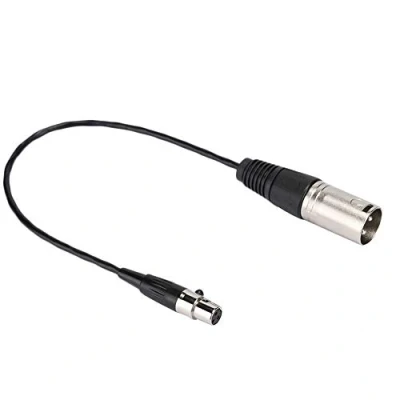 Imagen de Plyisty Mini XLR de 3 Pines Hembra a Cable Audio Macho Pines, Conector Adaptador Macho, para Varias cámaras, micrófonos