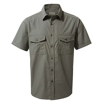 Imagen de Craghoppers Kiwi Short Sleeve Shirt, Camiseta para Senderismo Hombre, Dark Grey, 70
