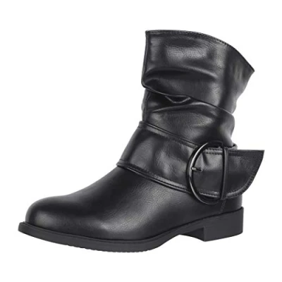Imagen de Elara Botines Mujer Forrado Hebillas Chunkyrayan B9815 KB Black 41