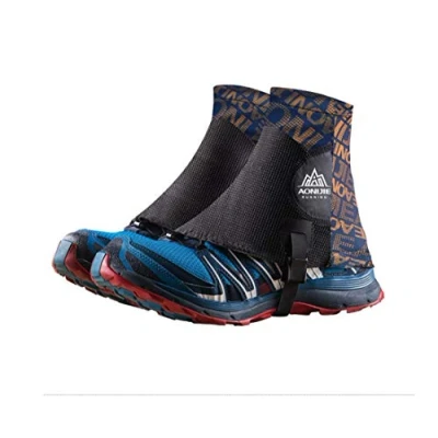 Imagen de AONIJIE Hombres Mujeres Impermeable Durable Polainas Trail Running para Pierna Camping Montaña Senderismo (Naranja)
