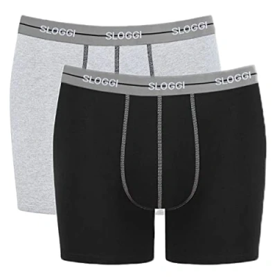 Imagen de Sloggi 2ER Packstart C2P BOX Culotte, Hombre, Talla: Large, Schwarz grau