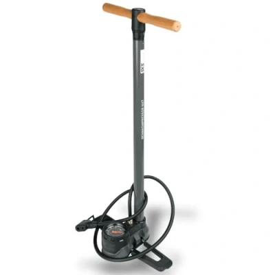 Imagen de SKS GERMANY Compresor de carreras NXT Bomba pie (bomba aire para todos los tipos válvulas, manómetro precisión, tubo metal, base mango madera, presión máxima: 16 bar/232