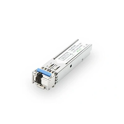 Imagen de DIGITUS Módulo SFP Gigabit Universal 1,25 Gbit/s Mini GBIC para Cable de Fibra óptica monomodo LC Simplex Bidireccional TX1310/RX1550nm 20 km Alcance Plug &amp; Play