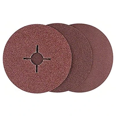 Imagen de Bosch 2 609 256 254 Juego de discos lijadores fibra 12 piezas para amoladora angular, corindón