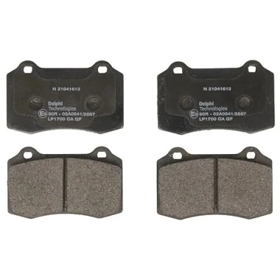 Imagen de DELPHI LP1700 Juego de pastillas freno no preparado para indicador desgaste Chapa antichirridos sin accesorios JAGUAR: S Type, XJ Berlina