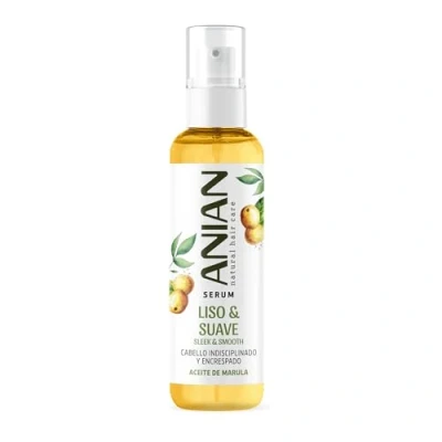 Imagen de ANIAN Sérum Liso y Suave, 100 ml, para Cabello Liso, Indisciplinado Encrespado, con Aceite de Marula, Nutre e Hidrata en Profundidad, Sella las Puntas, Ayuda a Controlar el Encrespamiento