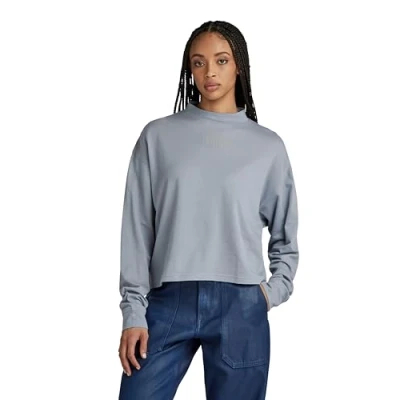 Imagen de G Star MOCK Loose Camiseta de manga larga, Mujer, Talla: Small, Dim grey