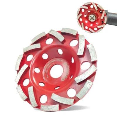 Imagen de muela de Copa diamante Disco Desbaste Hormigon 125x22,2mm Turbo para amoladoras angulares Hormigón Granito Piedra Natural Ladrillo Mampostería