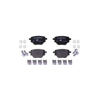 Imagen de HELLA 8DB 355 040 321 Juego de pastillas freno con contacto avisador desgaste tornillos pinza accesorios PEUGEOT: 208 II Hatchback